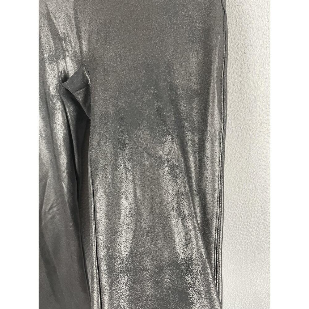Spanx Faux Leather Leggings Womens XL Black High Rise Shaping Compression Ankle - Picture 7 of 13